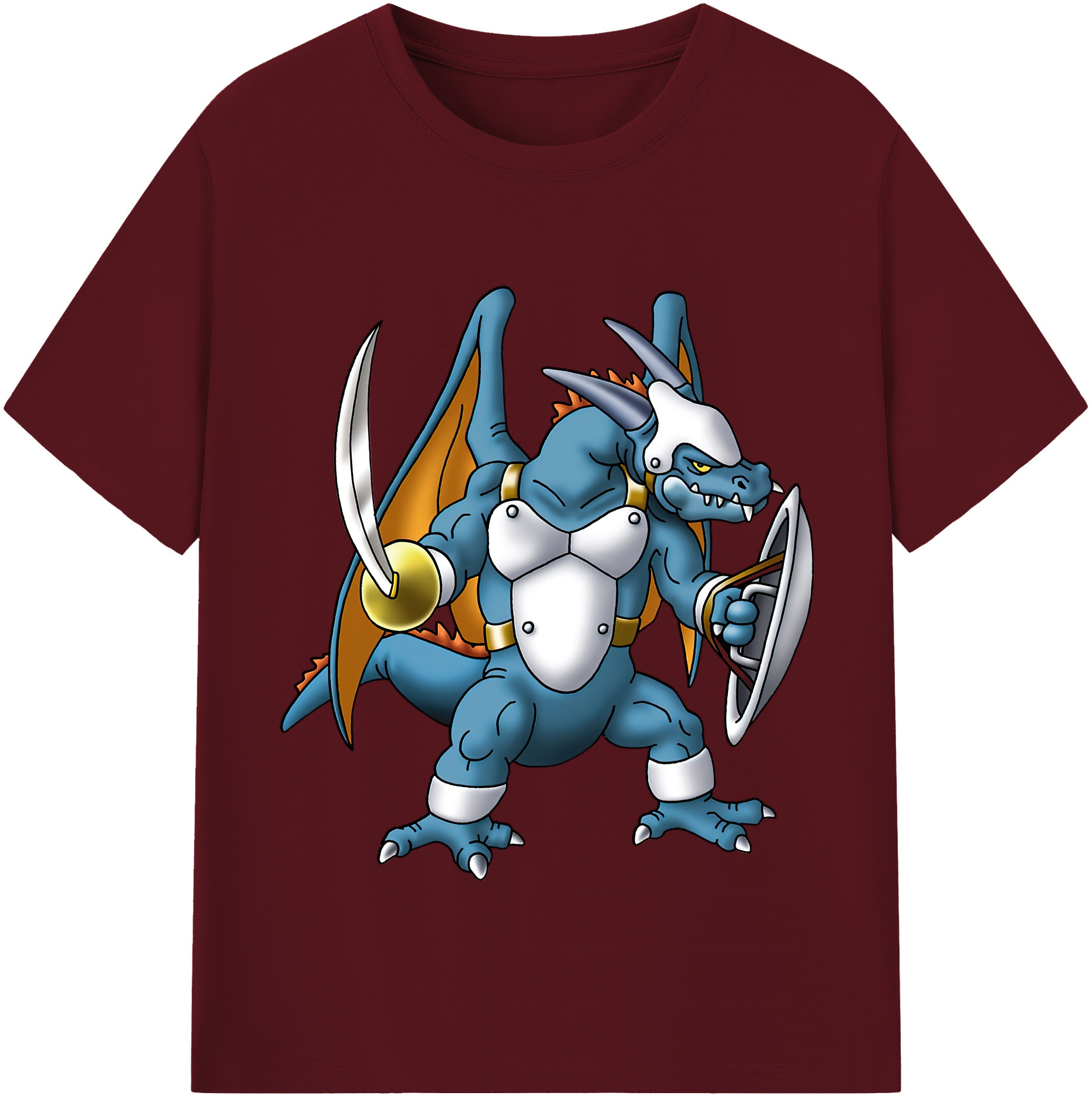 （画像用） ドラゴンクエスト Doragon Kuesuto Dragon Quest 綿100％半袖Tシャツ（フロントプリント）